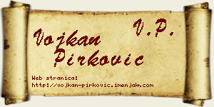 Vojkan Pirković vizit kartica
